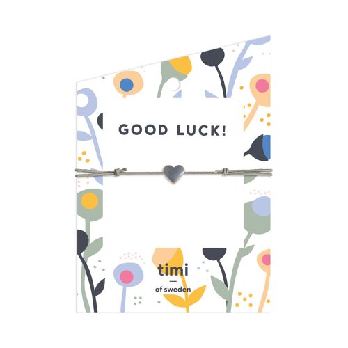 Enamel Grey Heart Stretch Br. Gold | Exclusive Scandinavian design