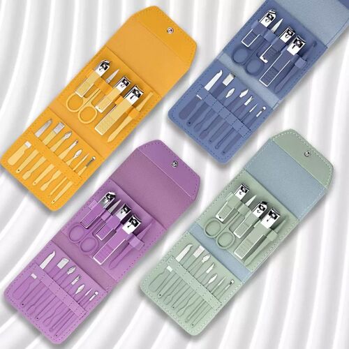 12-delige manicure set in etui | Stainless steel