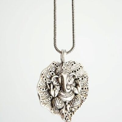 Ciondolo catena Ganesha oro/argento