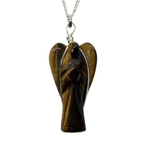 Crystal Angel Pendant, 3-4cm, Tiger's Eye