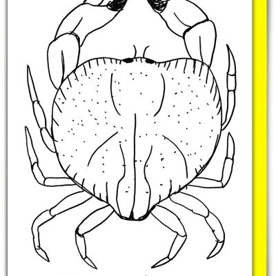 Carte d'anniversaire - Carte drôle de tous les jours - Crabe géant