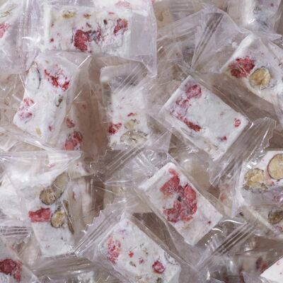 Nougat praline rouge tendre emballage ANONYME vrac 2,5kg