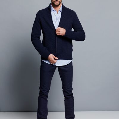 NAVY WOOL VEST 2