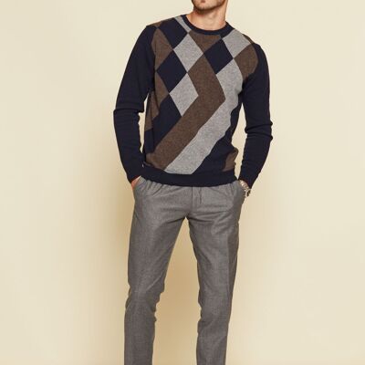 GRAY WOOL PANTS