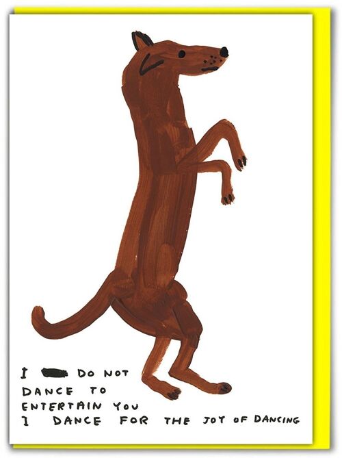 Birthday Card - Funny Everyday Card - Dancing Dog