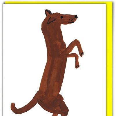 Birthday Card - Funny Everyday Card - Dancing Dog