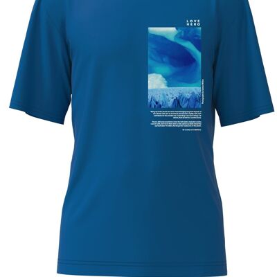 T-shirt Melting Ice in blu