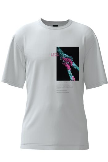 T-shirt lichen en blanc 1