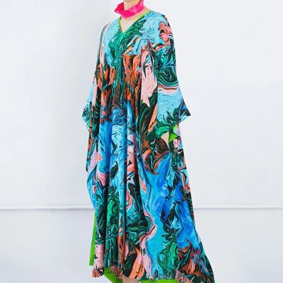 Kaftan in Paint Stroke