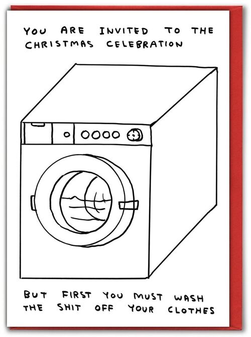 Christmas Card - Funny Celebrate Wash Clothes Xmas Card