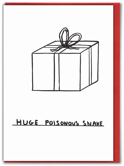 Christmas Card - Funny Huge Poisonous Snake Xmas Card