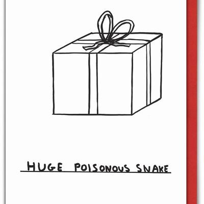 Christmas Card - Funny Huge Poisonous Snake Xmas Card