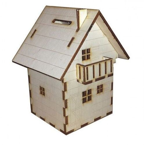 Maquette de Maison Tirelire en bois