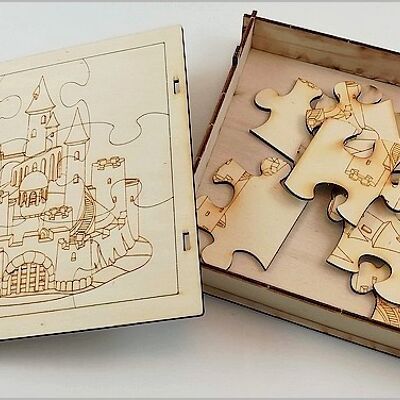 Maquette Boite Puzzle - Modèle Château-Fort 9 pièces