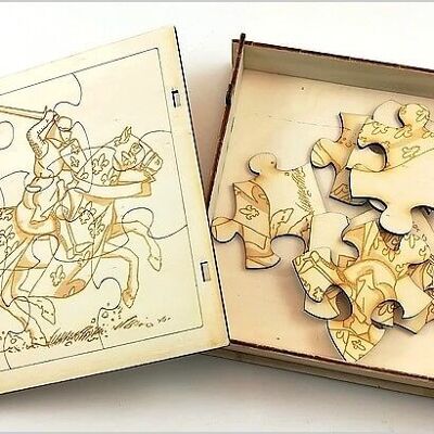 Maquette Boite Puzzle - Modèle Chevalier 9 pièces