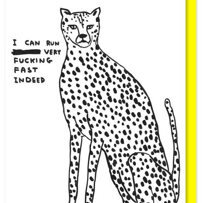 Birthday Card - Funny Everyday Card - Fast Cheetah