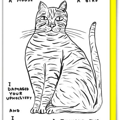 Geburtstagskarte – lustige Alltagskarte – ich habe eine Maus getötet