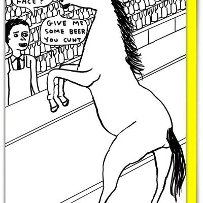 Birthday Card - Funny Everyday Card - Why Long Face