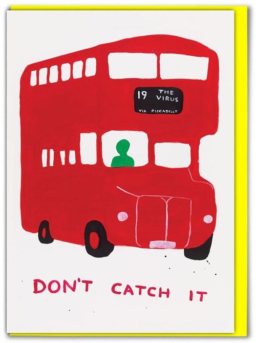 Birthday Card - Funny Everyday Card - Virus Bus