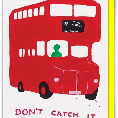 Birthday Card - Funny Everyday Card - Virus Bus