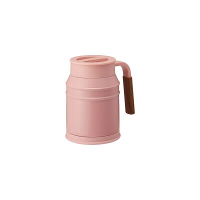 Pink thermos mug (Pink) 400 ml - Thermal Mug / Mosh Collection!,a 400 ml insulated stainless steel tank for hot drinks, coffee, tea, chocolate / cold drinks, natural water... Eco-responsible commitment, sustainability and zero waste.