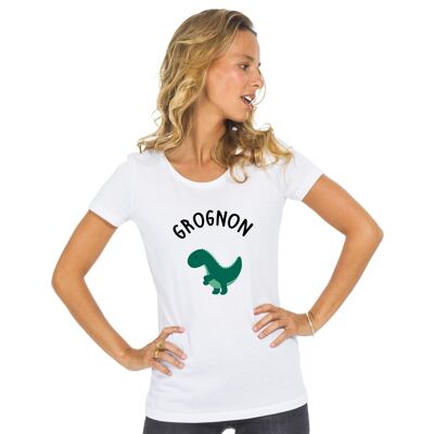 TSHIRT BLANC GROGNON femme