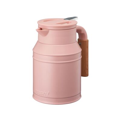 Pink Thermos (Pink) 1 Liter - Desktop Pot Tank / Mosh Collection!,a one-liter stainless steel tank, insulated and airtight for hot drinks, coffee, tea, chocolate / cold drinks, natural water, etc. Eco-responsible commitment, sustainability and zero waste.