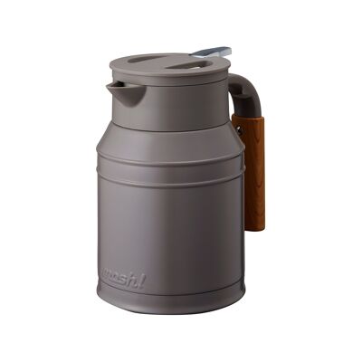 Brown Thermos 1 Liter - Desktop Pot Tank / Mosh Collection!,a one-liter stainless steel tank, insulated and airtight for hot drinks, coffee, tea, chocolate / cold drinks, natural water, etc. Eco-responsible commitment, sustainability and zero waste.