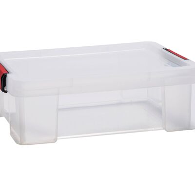 Caja de almacenamiento de 9 litros con tapa con clip - 4508001 Clip'N Store