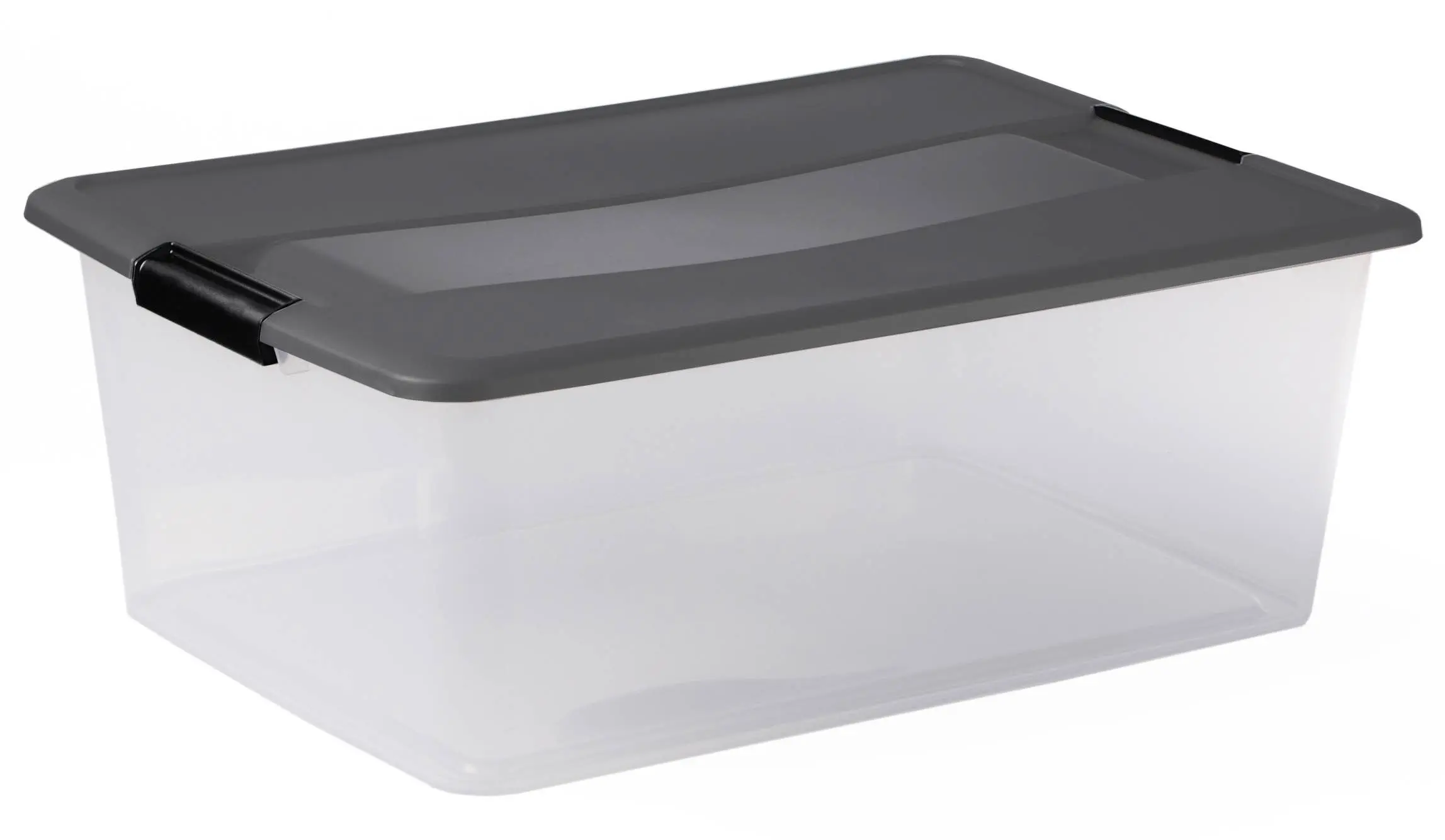 Bac Rangement Sundis 45L Noir - Empilable, 95% Plastique Recyclé, Fabriqué En France
