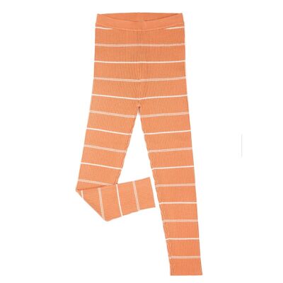 Basic Legging Apricot/Oat Stripe