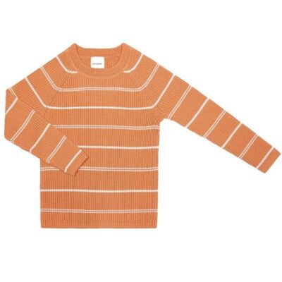 Basic Pullover Apricot/Oat Stripe