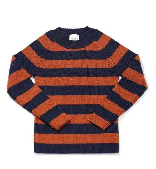 Basic Pullover Navy/Caramel