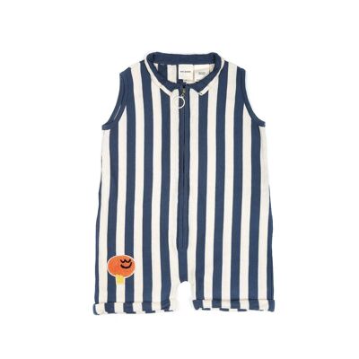 Boxy Playsuit Navy Stripe