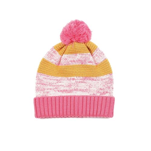Colour Twisted Beanie Pink