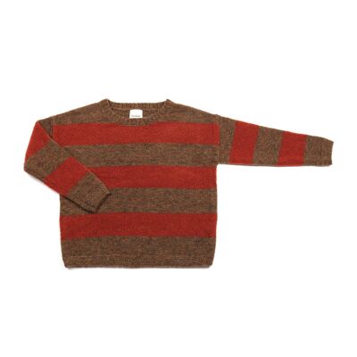 Pull Fluffy Marron/Bordeaux