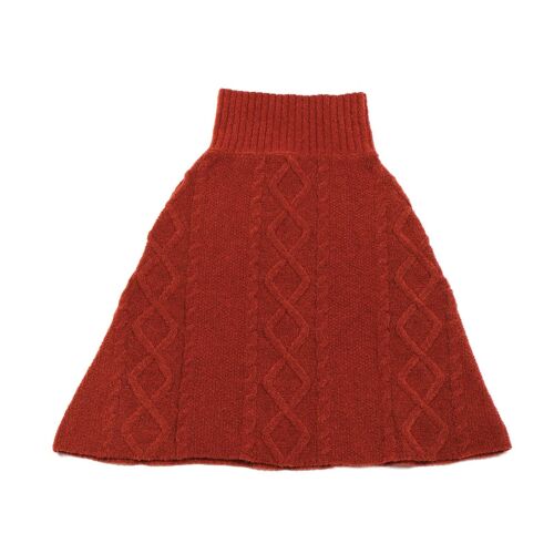 Patterned Skirt / Poncho Maroon