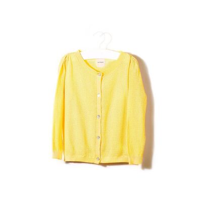 Gilet Pointelle Jaune