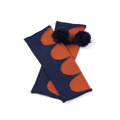 Pom Pom Leg/Warm Warmer Navy/Caramel