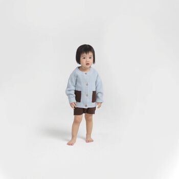 Cardigan Côtelé Bleu Bébé 4