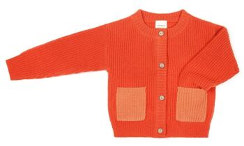 Cardigan Côtelé Orange 1