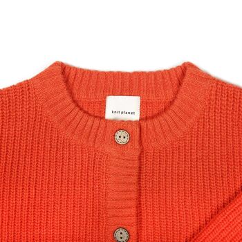 Cardigan Côtelé Orange 3