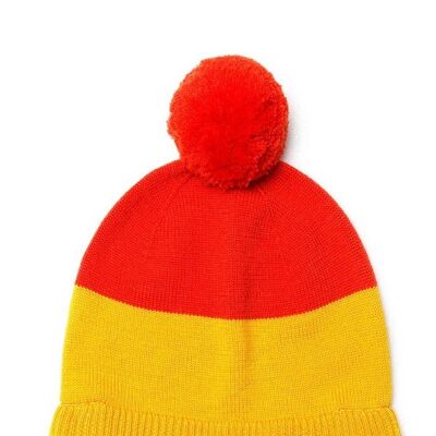 Einfache Mütze Rot/Gelb