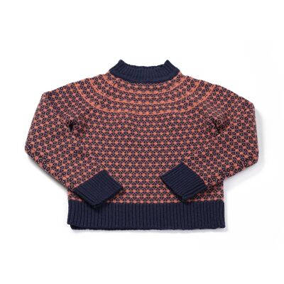 Starry Bubble Jumper Navy/Dusty Pink