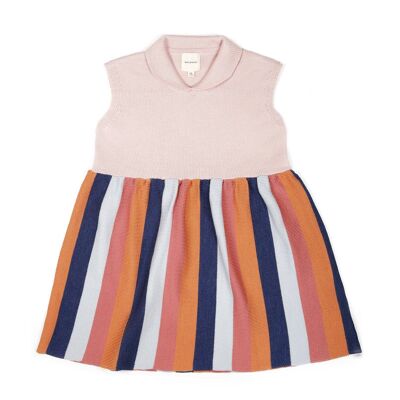 Stripe Dress Pink Multi Color