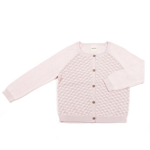 Textured Cardigan Rose