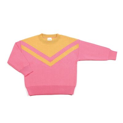 Maglione a V Rosa