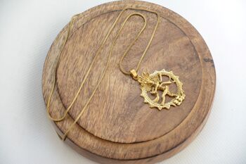 Collier pendentif Shiva or ou argent | Chaîne Nataraja | collier tribal | collier bohème | Collier indien | Chaîne roi de la danse 1