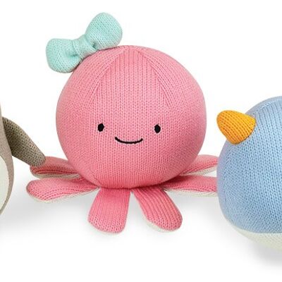 TRICOTOU MER PELUCHE 14CM 3 AST