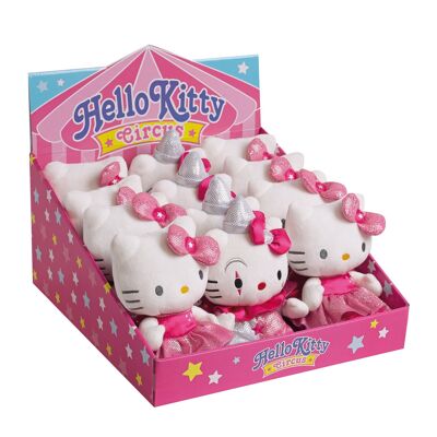 HELLO KITTY CIRCUS PELUCHE 17CM 2 AST